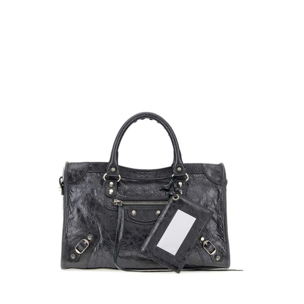 Balenciaga Women Silver Leather Small Le City Handbag